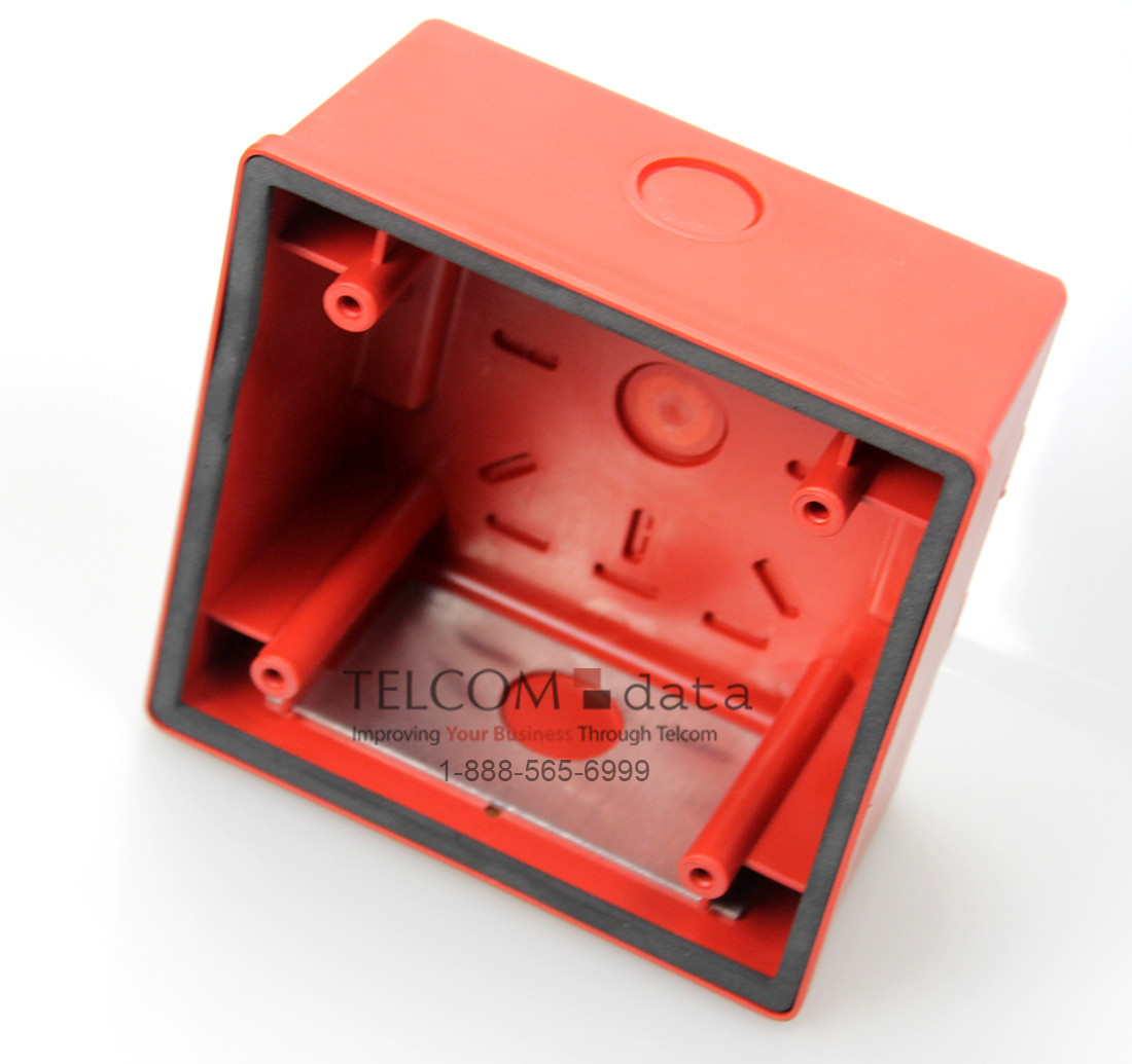 Cooper Wheelock Sbb-r Surface Back-box Fire Alarm Red 103204 for Speakers for sale online 