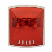 Wheelock Fire Alarm Xenon Red Strobe Light (12V / 24V, Exceder White, no lettering) STW-NR
